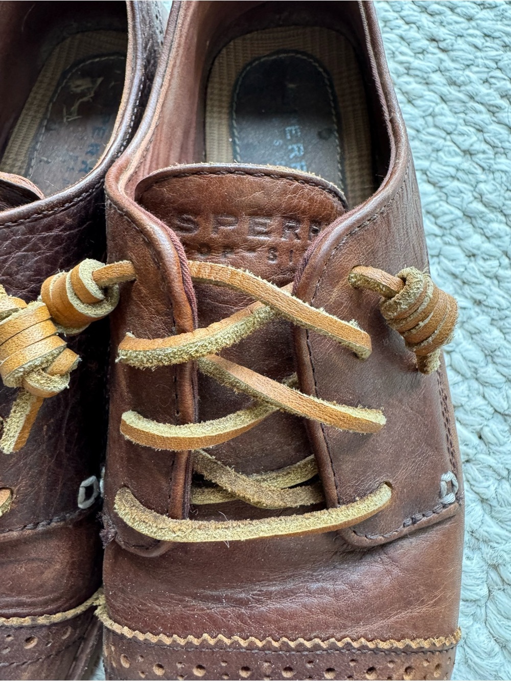 Sperry Oxford Brown Leather Shoes - Picture 5 of 7